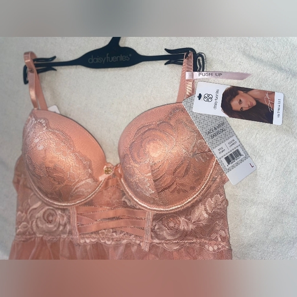 2 Pcs INTIMATES AND SLEEPWEAR LACE , MESH BABYDOLL SIZE L - Picture 2 of 7